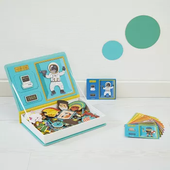 Janod Magnetibook Historia - Magnetyczna zabawka edukacyjna dla dzieci w wieku 3-8 lat