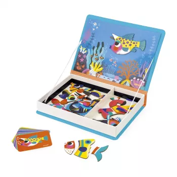 Janod Magnetibook Tropical Fish Magnetyczna Książka Puzzle 3+