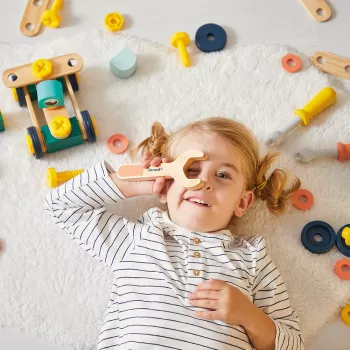 Zestaw konstrukcyjny Janod Brico'kids 100 elementów dla dzieci od 3 lat