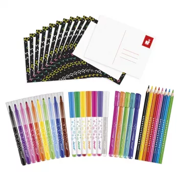Zestaw artystyczny Janod Coloring Box 42 elementy dla dzieci 3+