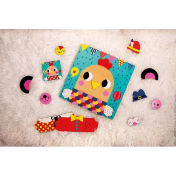 Janod Magnetyczne Drewniane Puzzle Zwierzęta J08035