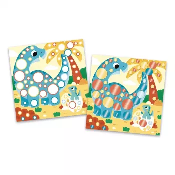 Janod My Arts & Crafts 3+ Creative Sticker Art Kit z Metalicznymi Okrągłymi Naklejkami