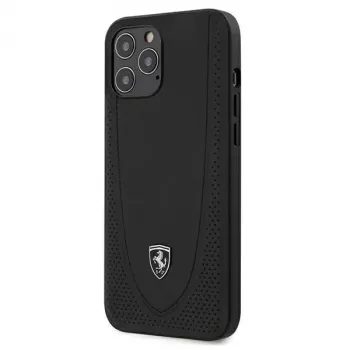 Ferrari Off Track Perforated Hard Case do Apple iPhone 12 Pro Max 6,7 cala - Czarny