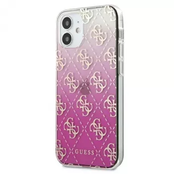 Guess GUHCP12SPCU4GGPI iPhone 12 mini 5,4 cala Różowe Etui Twarde 4G Gradient