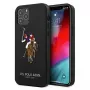 U.S. POLO ASSN. USHCP12MPUGFLBK Etui tylne iPhone 12/12 Pro 6.1 Czarna Kolekcja Polo Embroidery