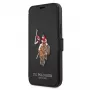 U.S. POLO ASSN. Polo Embroidery Collection Book Case do iPhone 12/12 Pro 6,1 inch Czarny