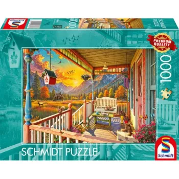 SCHMIDT SPIELE Bergland-Veranda (1000 elementów) Puzzle