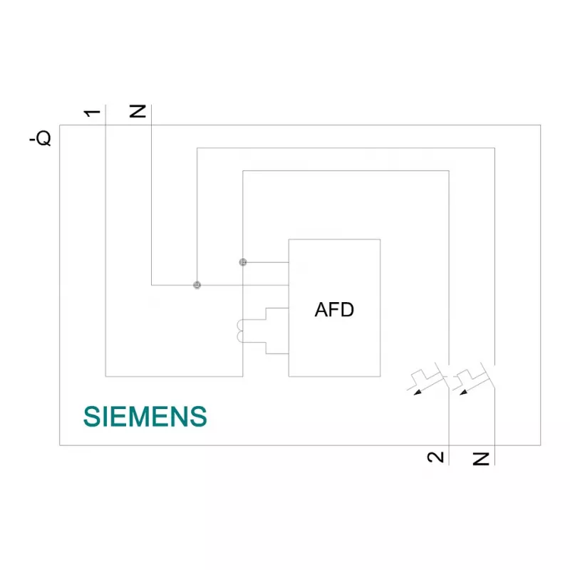 Siemens 5SV6016-6KK16 AFDD/MCB Kombinationsgerät B16 2-polig 230V 1TE