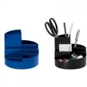 MAUL Multiköcher Organizer na biurko, cylindryczny, niebieski, średnica 140 mm, wysokość 125 mm, plastik (polistyren)