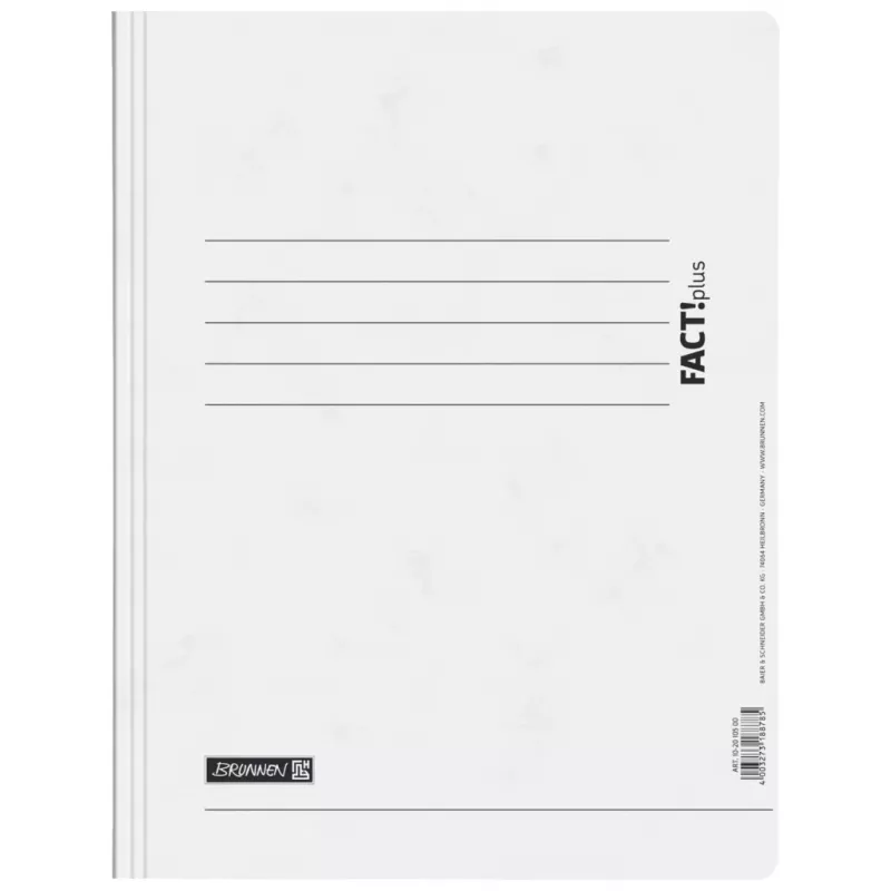 BRUNNEN FACT!plus Spiral Folder A4 White Cardboard