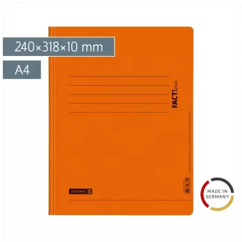 BRUNNEN FACT!plus Spiral Folder A4 Orange Cardboard