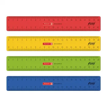 BRUNNEN Linijka 20,0 cm Czerwona Żółta Zielona lub Niebieska