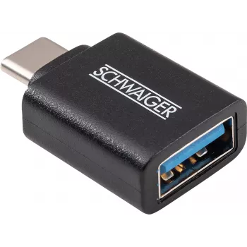 Schwaiger USB Adapter USB 3.1 Type-C Męski na USB 3.0 Type-A Żeński Czarny (CAU310 533)