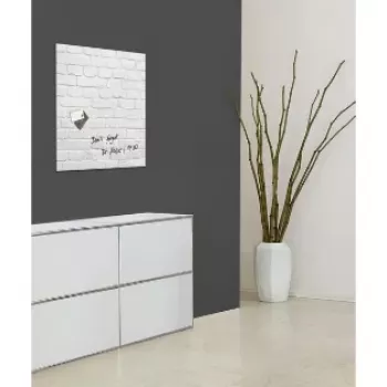 SIGEL GL164 Magnetyczna tablica szklana 480 x 480 mm Biała