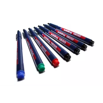 EDDING 1800 Profipen Fineliner Pen - Black - 0,35 mm - Metal Frame