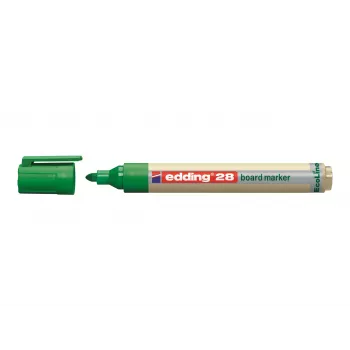 EDDING EcoLine 28 Marker do tablic suchościeralnych Czarny Nasadka kulista 1,5-3 mm Z możliwością uzupełniania