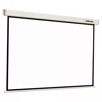Reflecta Crystal-Line Rollo Softlift 160x160 Manual Pull-Down Projection Screen, 1:1 Aspect Ratio, 160x160 cm Viewing Area, Matt White, White Casing
