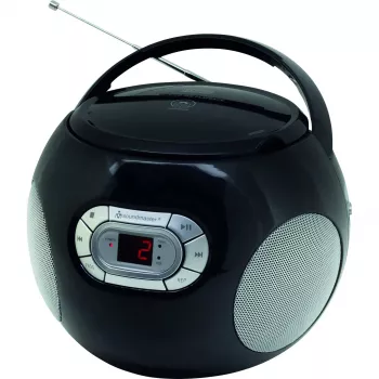 Soundmaster SCD5800BL Przenośny Odtwarzacz CD Radio Boombox z Magnetofonem, USB, Radiem FM, Mikrofonem - Niebieski