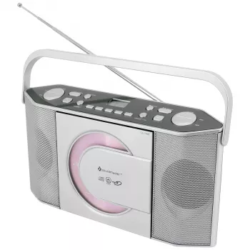 Soundmaster RCD1755SI Przenośne radio CD z tunerem FM, srebrny