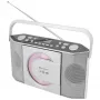Soundmaster RCD1755SI Przenośne radio CD z tunerem FM, srebrny