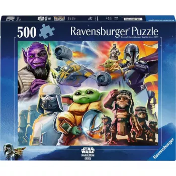 RAVENSBURGER Puzzle The Mandalorian and Grogu (500 elementów)