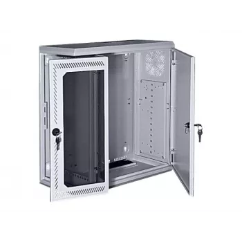 SCHWEITZER SYSTEMTECHNIK MultiFix 19-calowa szafa ścienna 3U 48,3 cm (19 inch) Jasnoszary RAL 7035
