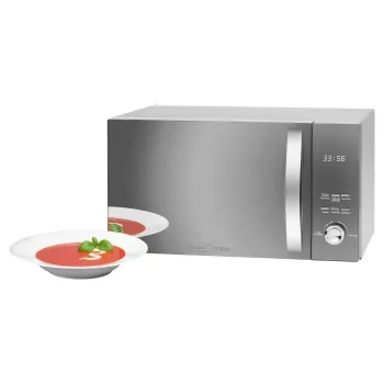 Profi Cook PC-MWG 1176 H Mikrofalówka 800 W Funkcja Grill, Funkcja Gorącego Powietrza, Funkcja Timera (501176) Srebrny