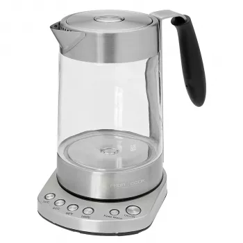Czajnik do herbaty i wody PROFI COOK PC-WKS 1020 G, stal nierdzewna/czarny, 1,7 L, 2200 W