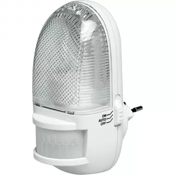 REV Nocna lampka z czujnikiem ruchu, LED, 1,5W, 100lm, ciepła biel, czujnik PIR, biała