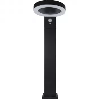 REV LED Solar Light Round Black