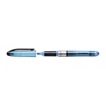 Zakreślacz STABILO Navigator - 10 sztuk - Niebieski - Końcówka ścięta - Szerokość linii 1 mm / 4 mm - Tusz na bazie wody - Plastik