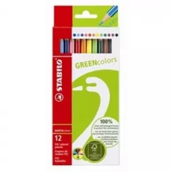 STABILO GREENcolors Kredki - Wielokolorowe - 12 sztuk