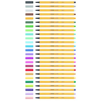 STABILO Point 88 Fineliner Pen - Kolory mieszane - 0,4 mm - 12 sztuk