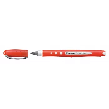 STABILO worker colorful Rollerball Pen - Red - 0,5 mm - Ambidextrous - 10 Pack
