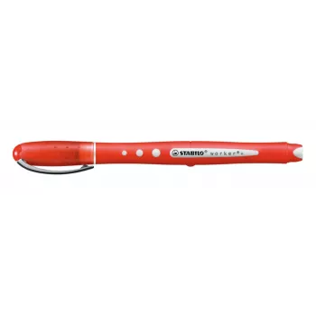 STABILO worker colorful Rollerball Pen - Red - 0,5 mm - Ambidextrous - 10 Pack