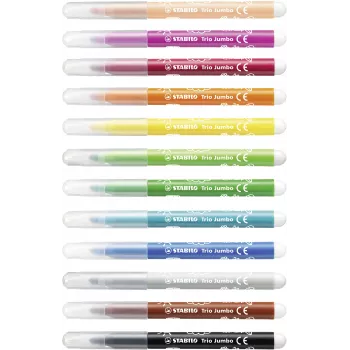 STABILO 380/12 Fineliner Pen Set - 12 kolorów mieszanych (czarny, niebieski, brązowy, zielony, jasny cyjan, jasnozielony, pomarańczowy, brzoskwiniowy, różowy, czerwony, biały, żółty) - 0,4 mm końcówka - tusz na bazie wody - plastikowe etui