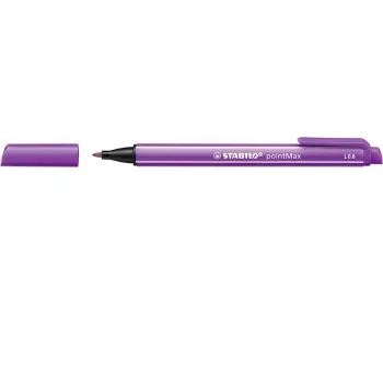 STABILO pointMax Flamaster - Fioletowy - Średni 0,8 mm - Okrągły - Tusz na bazie wody - Końcówka nylonowa