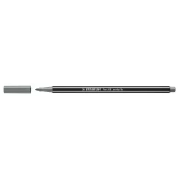 STABILO Pen 68 Metallic - Srebrny - Tusz na bazie wody - Sześciokątny - 1 sztuka