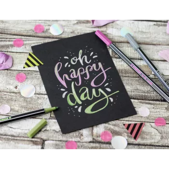 STABILO Pen 68 Metallic Fibre-Tip Pen - Metallic Pink - 1 sztuka
