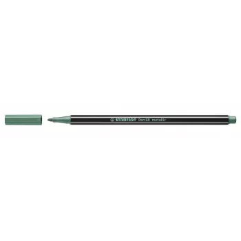 STABILO Pen 68 Metallic Fibre-Tip Pen - Zielony Metaliczny - 1 sztuka