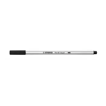 STABILO Pen 68 Brush - Medium - Czarny - Końcówka pędzelkowa - Tusz na bazie wody - Niemcy - Dorośli i dzieci