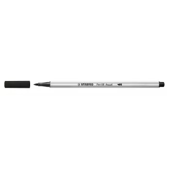 STABILO Pen 68 Brush - Medium - Czarny - Końcówka pędzelkowa - Tusz na bazie wody - Niemcy - Dorośli i dzieci