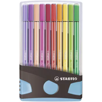 Zestaw pisaków STABILO Pen 68 - Medium - 20 kolorów - Mieszanka - 1 mm - 24 h bez skuwki - Tusz na bazie wody