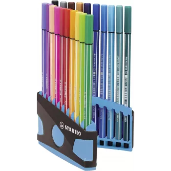 Zestaw pisaków STABILO Pen 68 - Medium - 20 kolorów - Mieszanka - 1 mm - 24 h bez skuwki - Tusz na bazie wody