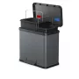 Hailo Öko duo Plus L Separator odpadów, ciemnoszary mat, 34L, 2x17L, pedał nożny, ciche domykanie