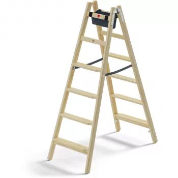 Hailo Master H80 2x6 Stopni Drabina Dwustronna, Nośność 150 kg, Srebrny