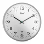 MEBUS 13081 Zegar ścienny sterowany radiowo Srebrny 30 cm