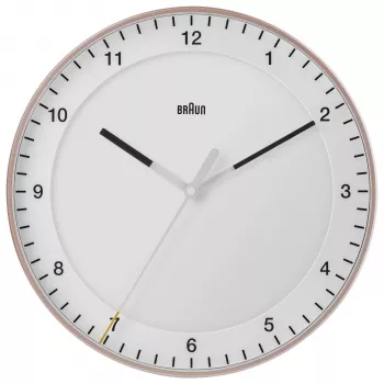 Braun BC17PW Zegar ścienny kwarcowy analogowy cichy mechanizm 30 cm Biały