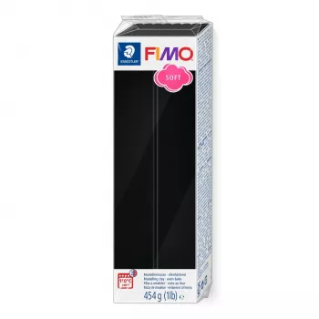 STAEDTLER FIMO Soft 8021-9 Polymer Modelling Clay - Czarny - 57 g - Utwardzanie w piekarniku