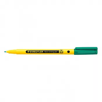 STAEDTLER Noris Fineliner 338 - Zielony - Tusz na bazie wody - 0,6 mm - Cienka końcówka - Opakowanie 10 sztuk